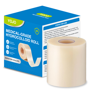 YOJO Medical Hydrocolloid Roll Waterproof Raw Material For Acne Blister Wound Dressing OEM 5cmx2m