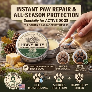 Luxury Pet Paw Protection Balm Lick Safe Healing Ointment Cracked Paws Dogs All Weather Soothing Fast Absorbing Natural Vegan
